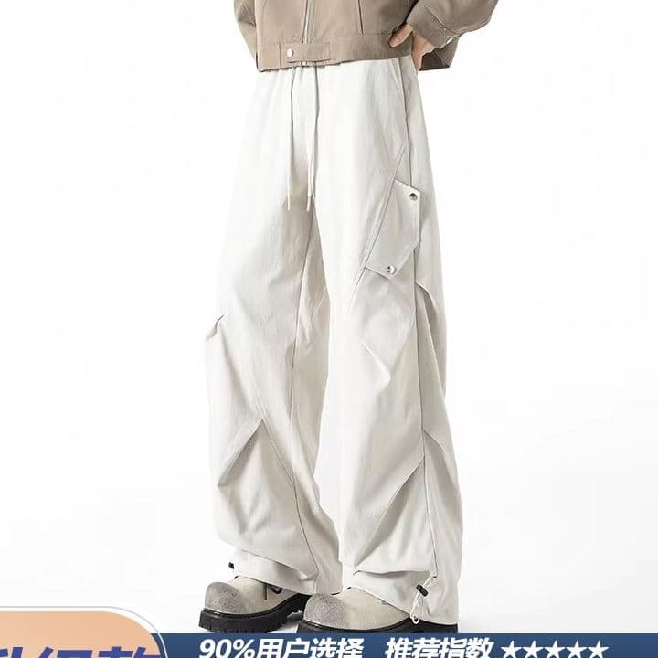 チノパン 立体設計ワイドストレートチノパン