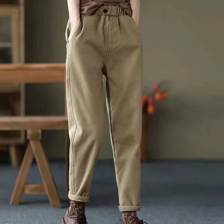 ゆったりウエスト すっきりストレートチノパン
