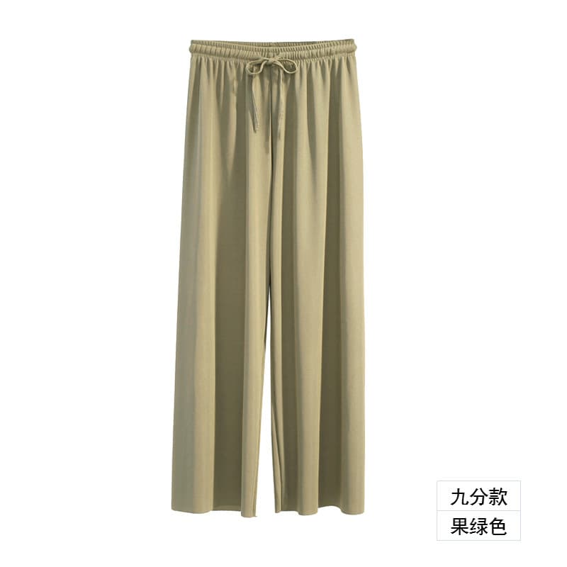 チノパン なめらか素材ドレープワイドチノパン