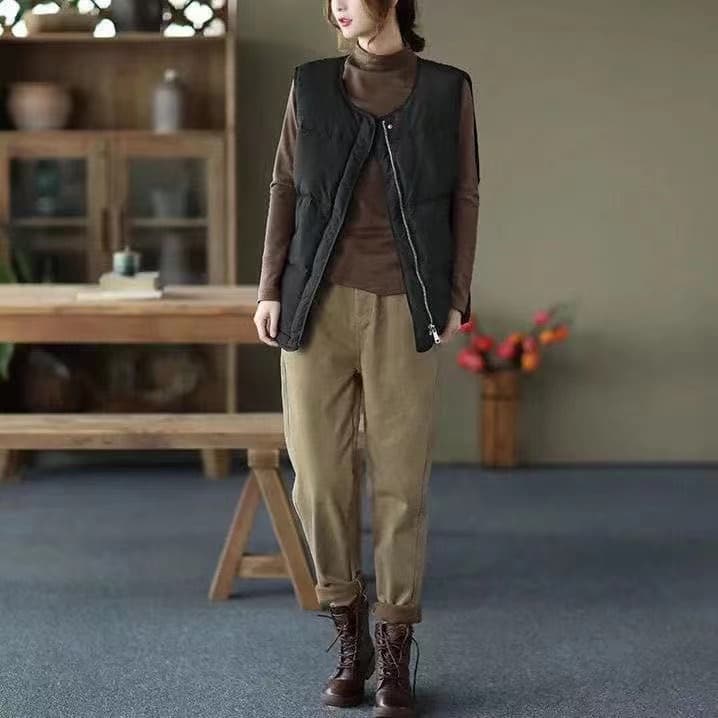 ゆったりウエスト すっきりストレートチノパン