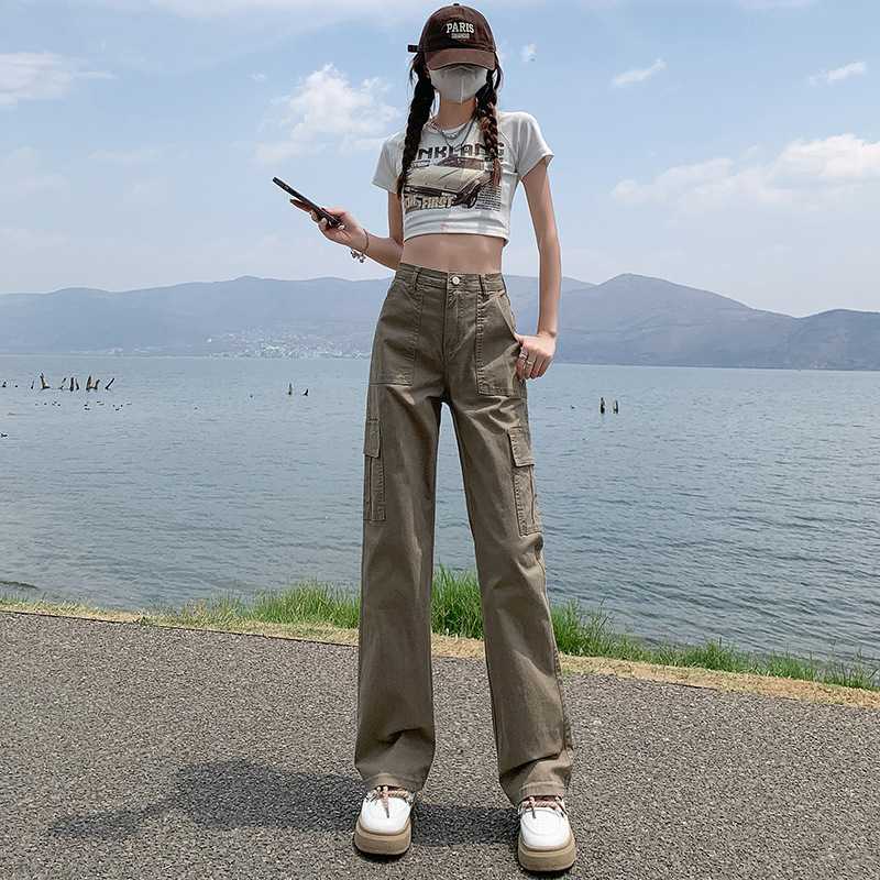 チノパン ポケット付き実用派ストレートチノパン