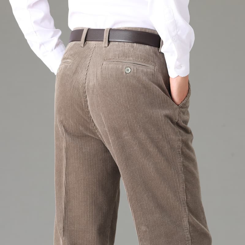 チノパン 上質コーデュロイ ワンタック パンツ